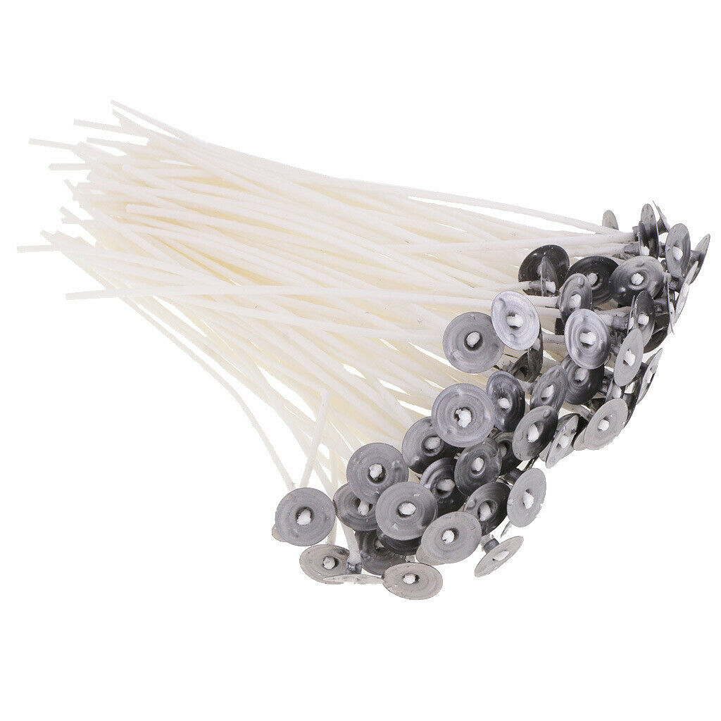 200pcs Low Smoke Natural Cotton Candle Make Wicks with Tabs