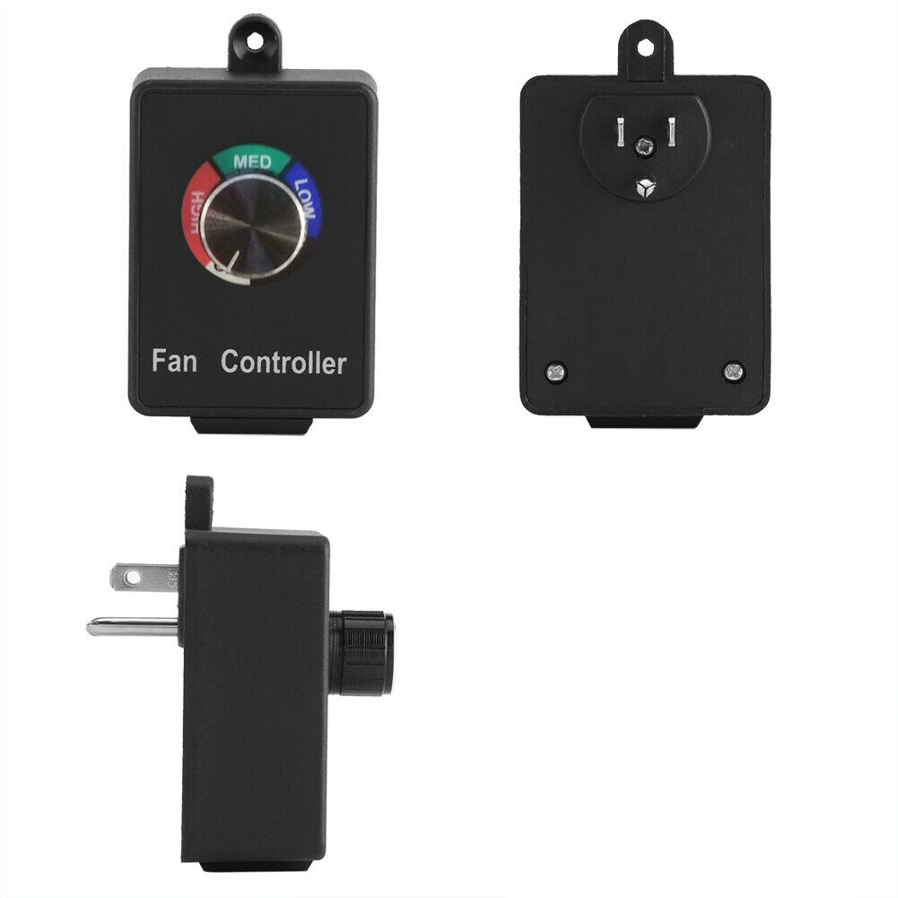 Variable Speed Air Duct Booster Fan Speed Controller Hydroponics Inline Exhaust