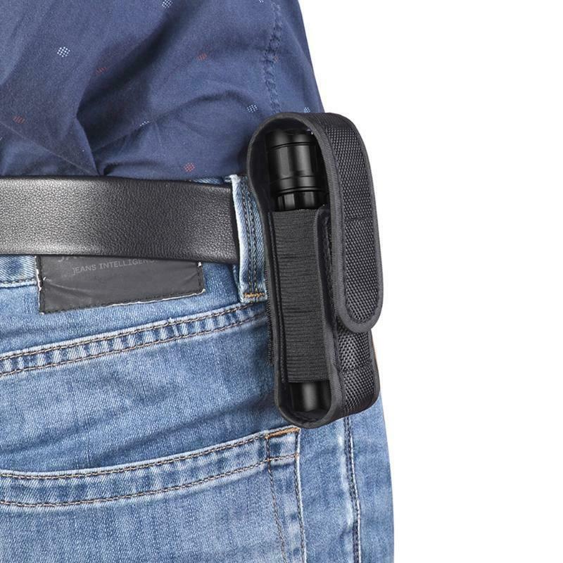Nylon Belt Flashlight Holder Holster Bag Pouch for 3"-5" 18650 Flashlight