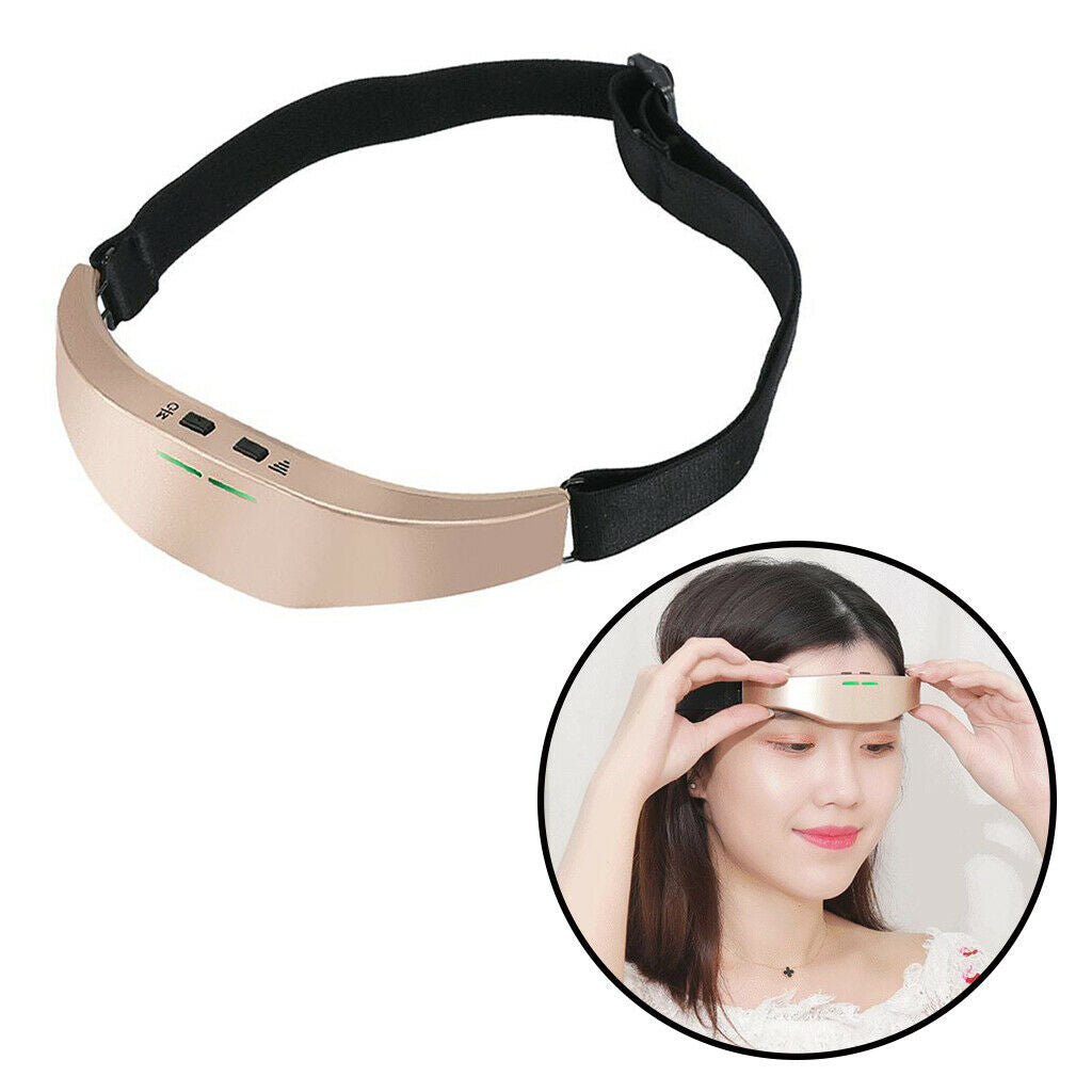 Head Massager Wireless Intelligent Acupuncture Sleep Treatment Device Golden