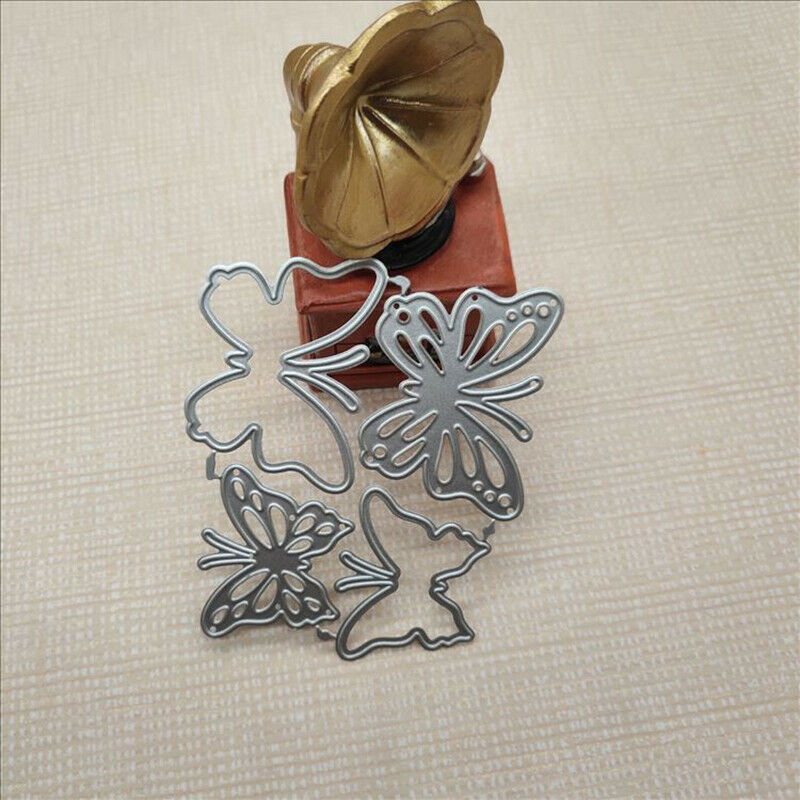 4 PCS Butterfly Metal Cutting Dies DIY Cards Stencils Card Mold Crafts Di.l8
