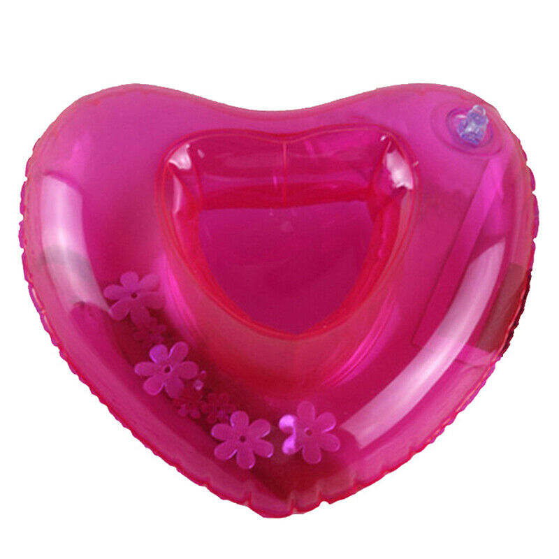 Mini Inflatable Heart Pool Float Toys Drink Float Cup Holder Party Toys