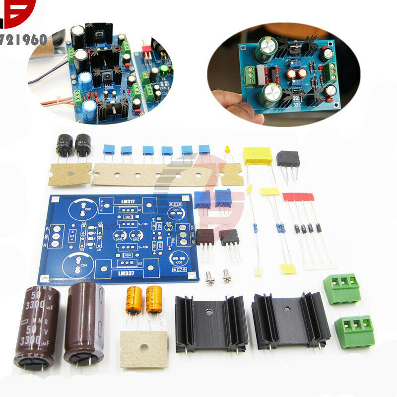 2X LM317 LM337 Adjustable Filtering Power Supply AC/DC Voltage Regulator DIY Kit