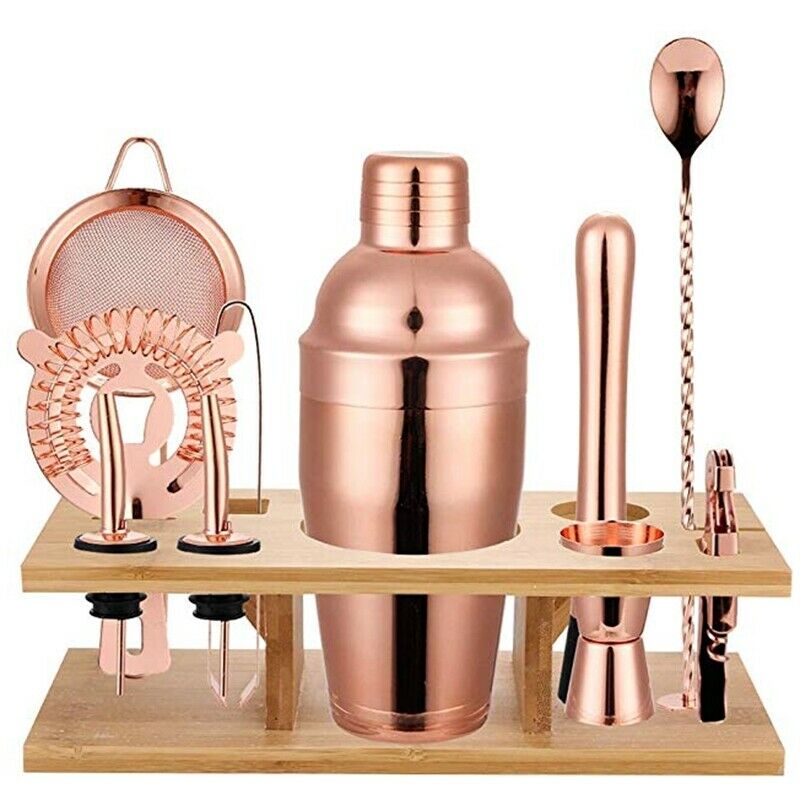 11 Pcs 750ML Cocktail Shaker Y Shiny Stainless Steel British Cocktail Shaker SJ5