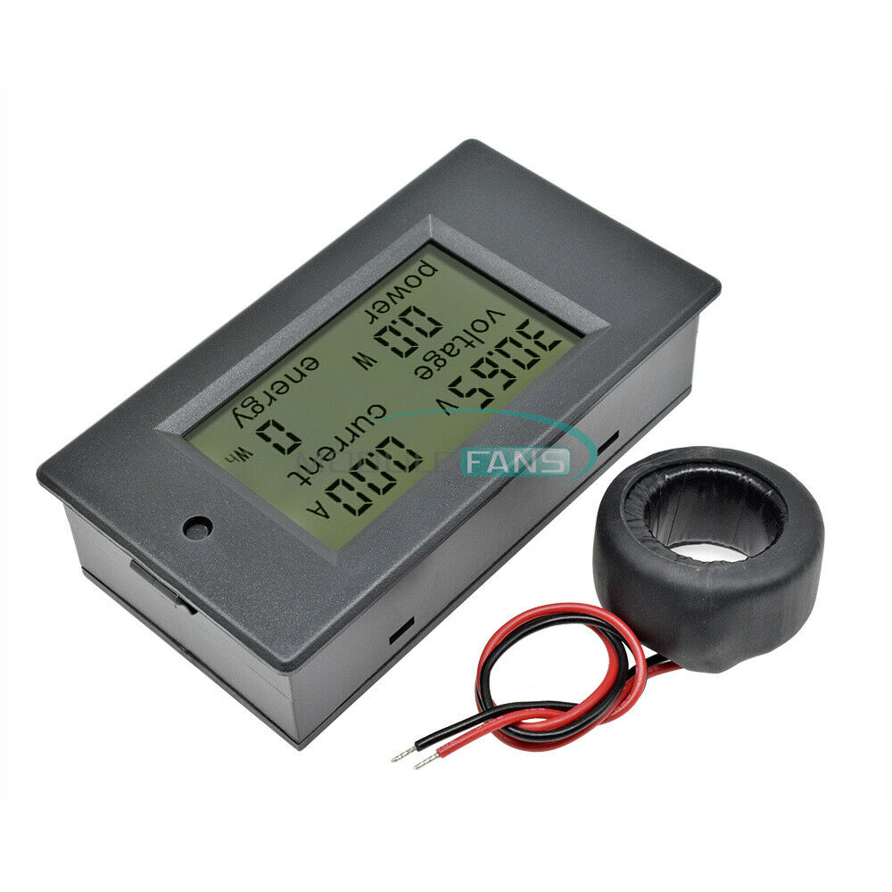 Digital Voltage Volt Current Meter Panel Power Energy LCD AC 80-260V 0-100A