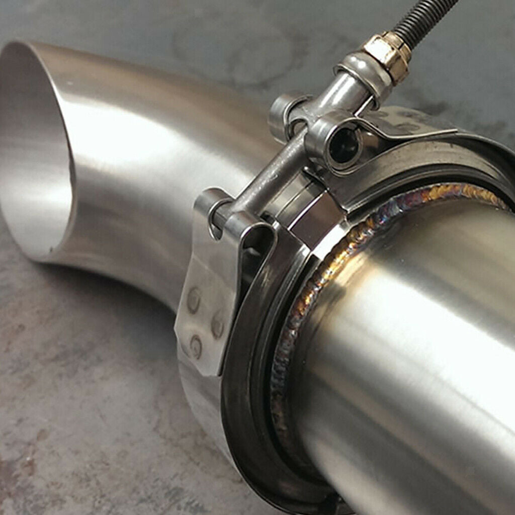 Stainless Steel V Band Downpipe Flange Clamp Turbo Exhaust Downpipe 3&4 Inch