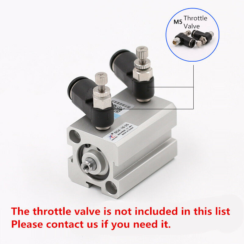 Double Acting SDA25-5 25mm Bore 5mm Stroke Air Pneumatic Compact Cylinder 25x5mm