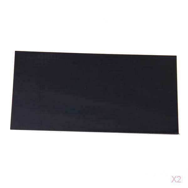 2 Ã— Black ABS Guitar Head Veneer Sheets for Many Uses As Jewelry Making,
