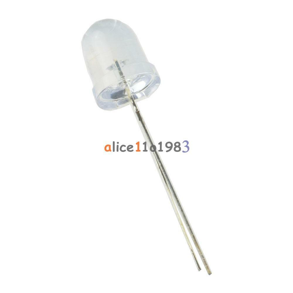 100PCS Round 8MM White Water Clear LED Light Diodes Leds Lamp Bulb Kit