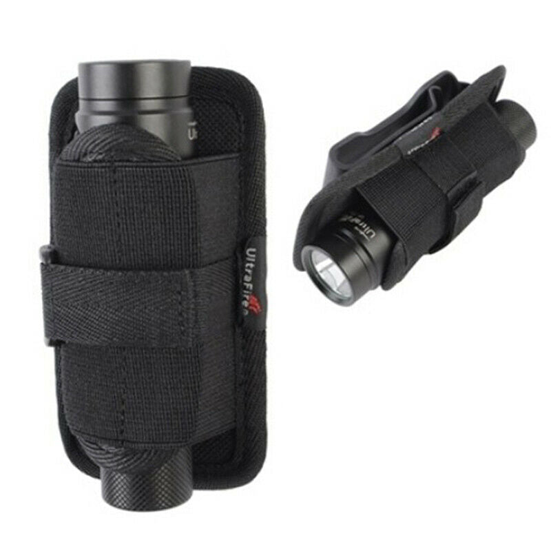 360 Degrees Rotatable Nylon Flashlight Holster Torch Case Pouch Cover Sma.l8