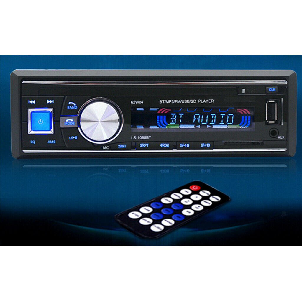 12V Car Stereo FM Radio MP3/MP4/MP5 Player Bluetooth Hands-free USB/SD
