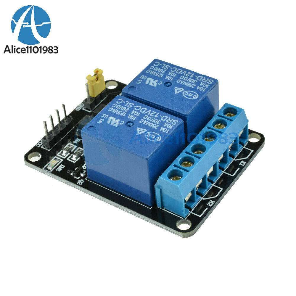 12V 10A 2 Channel PIC AVR DSP ARM Arduino Relay Module w/ Optocoupler