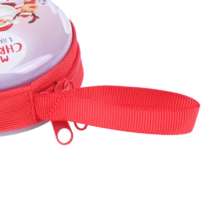 Xmas Christmas Candy Tin Box Candy Jar Iron Boxes Storage Coin Headphones .l8