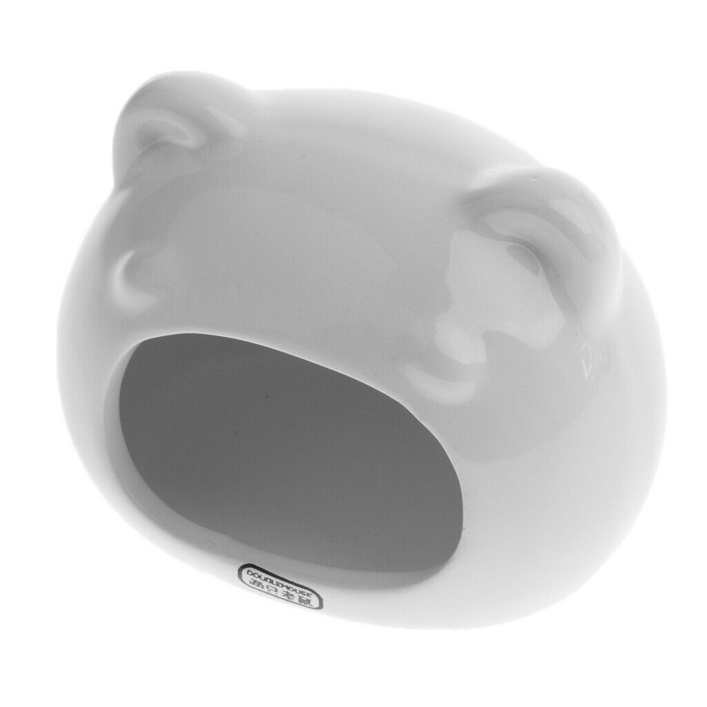 Hamster Bed Bear Shape Comfortable Sleeping Small Animal Pet House White #1