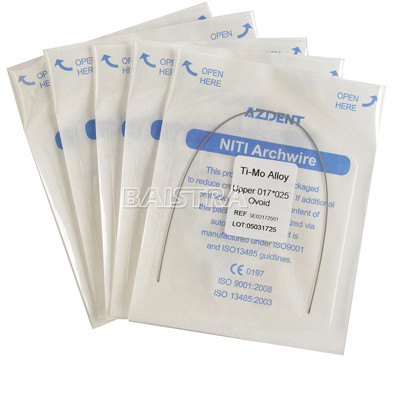 20X Orthodontic Dental TMA Beta Ti-Mo Alloy Rectangular Arch Wires 017*025 Upper