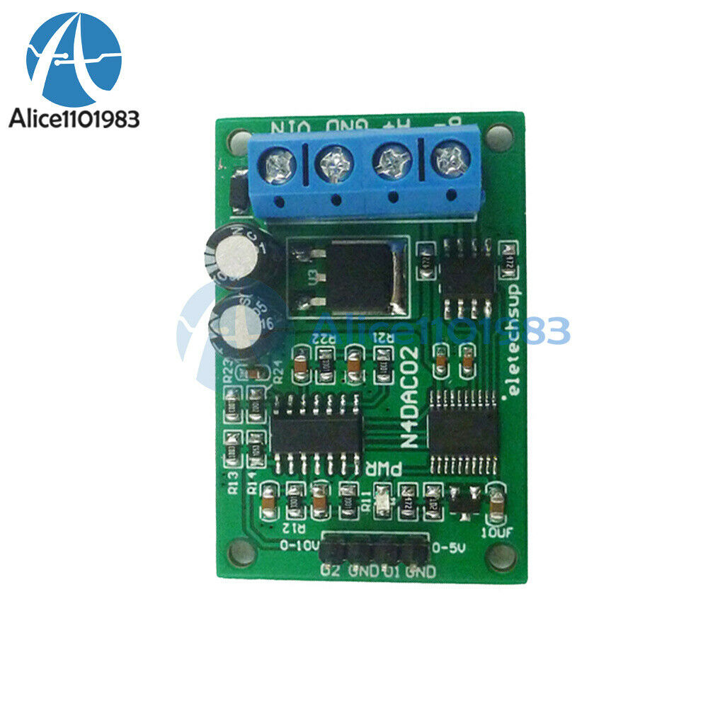 DC12V-25V 2 Channel PWM DAC RS485 Voltage Analog Converter Module N4DAC02 MODBUS