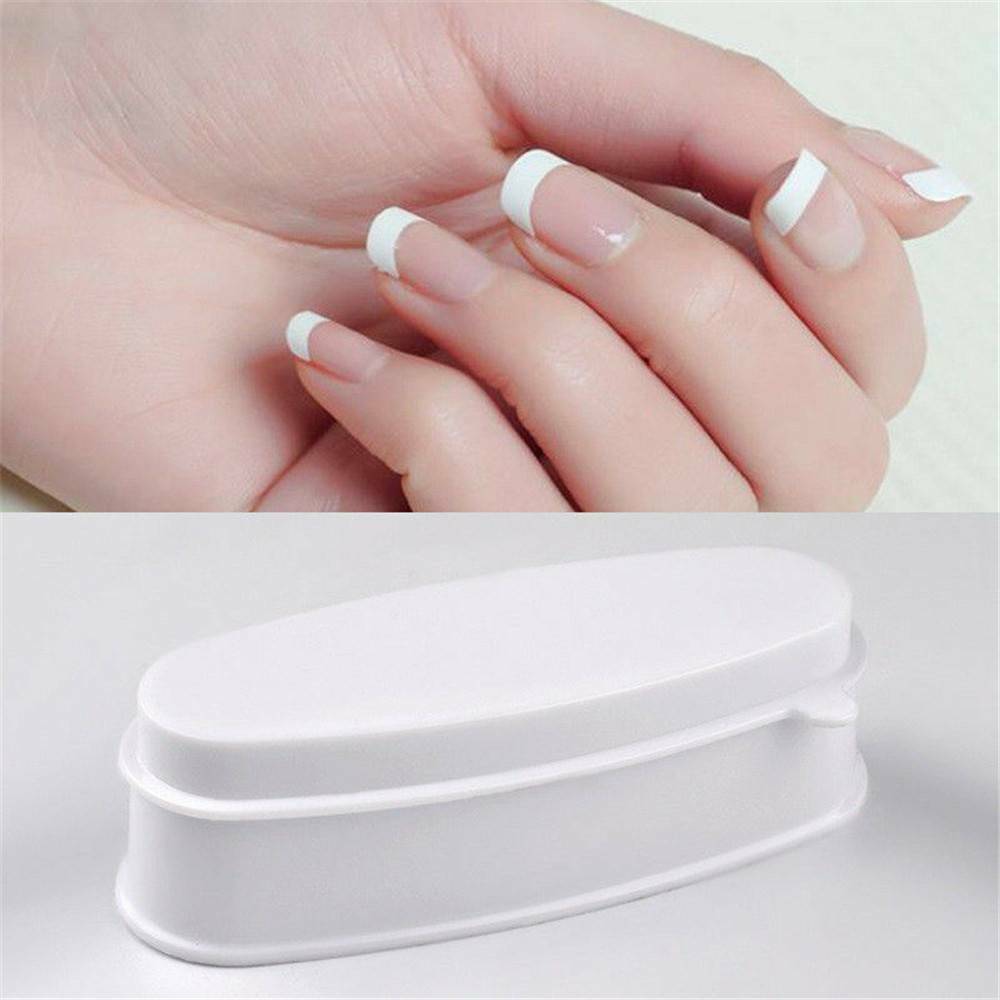 Fashion White Nail Dipping Powder French Tray Manicure Mold Nail Dip Container