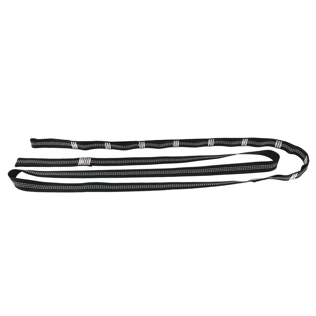 2x Hammock Nylon Rope Tree Swing Straps Hanging 110" with 2 Carabiners 500kg