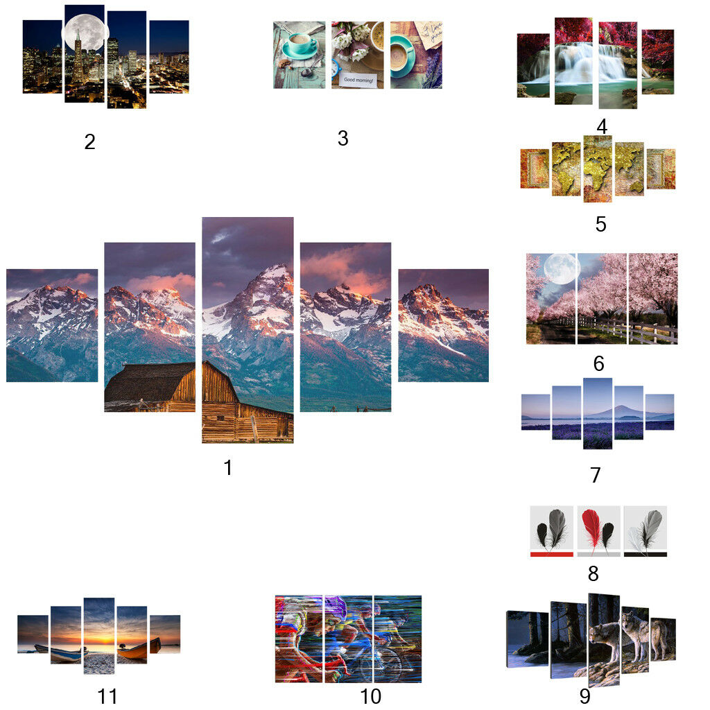 3 Panels Large Canvas Pictures Wall Art Prints Hanging Poster Sakura Size L