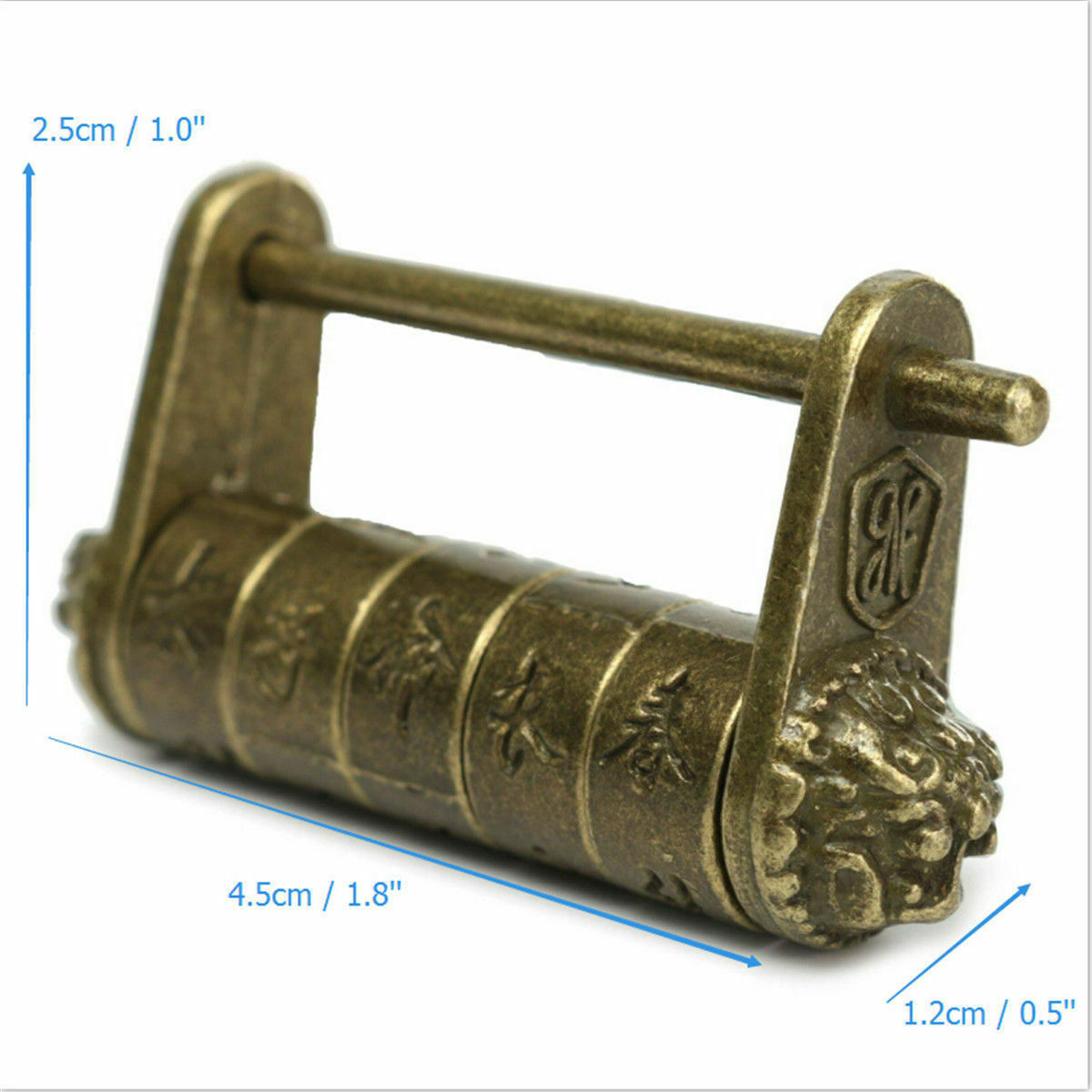 2Pcs Door Zinc Alloy Chinese Characters Password Padlock for Travel Suitcase