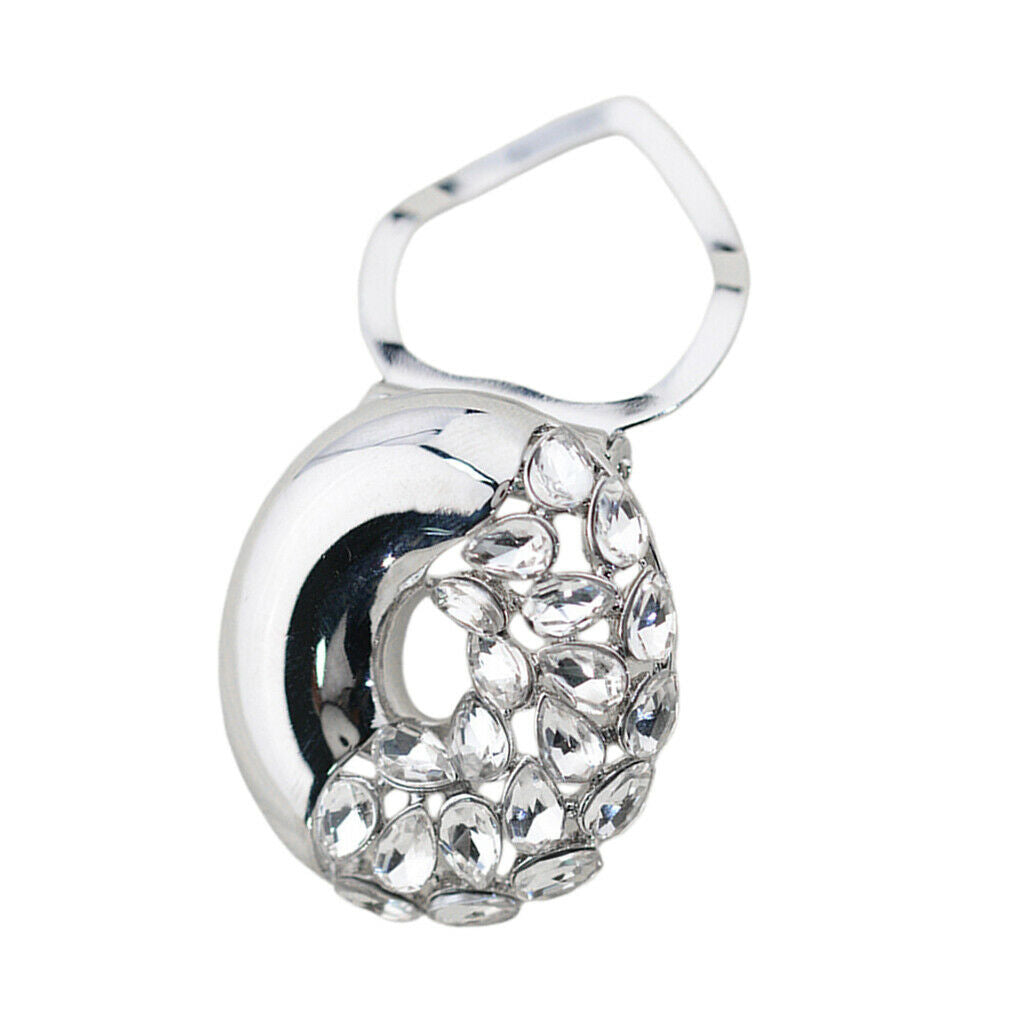 Ladies Fashion Round Rhinestone Scarf Buckle Holder Scarf Clip Jewelry