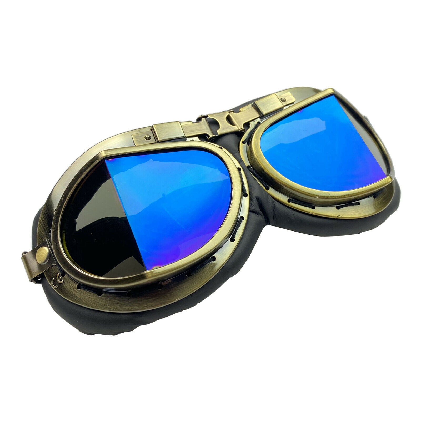 Motocross Bike Cruiser Helmet Goggles Glasses with Adjustable Non-slip Strap Fit