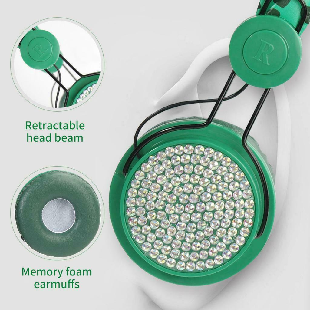 Dinosaur Cartoon Glitter Kids Stereo Headphone with Microphone for Boys