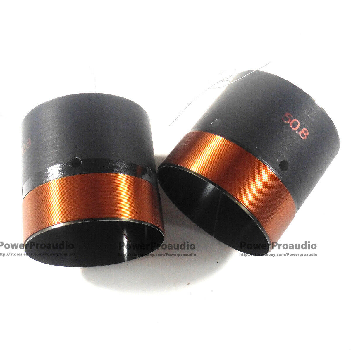 2x 50.8 mm Voice coil Copper wire 8 Ohm For Loudspeaker Repair Black Aluminium