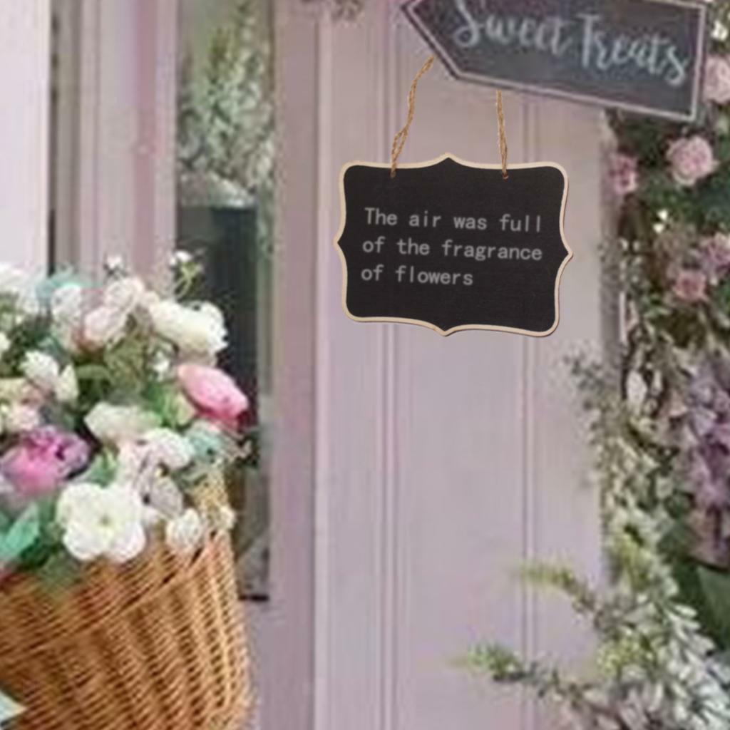 4Pcs Mini Hanging Chalk Board Blackboard Memo Garden Plant Sign Note Plate 1
