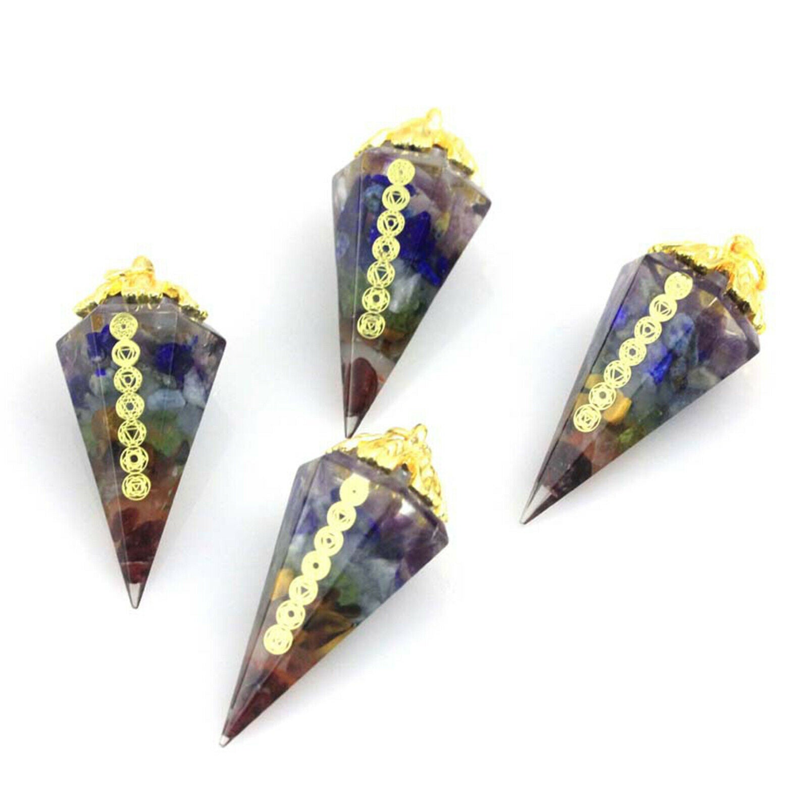 Sri Yantra Jewelry Energy Necklace Geometry Orgone Pendant for Women Men