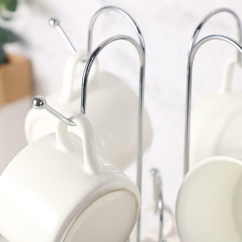 Tree Shape 8 Mug Holder Coffee Mugs Tea Cup Storage Rack for Countertop Kitchen