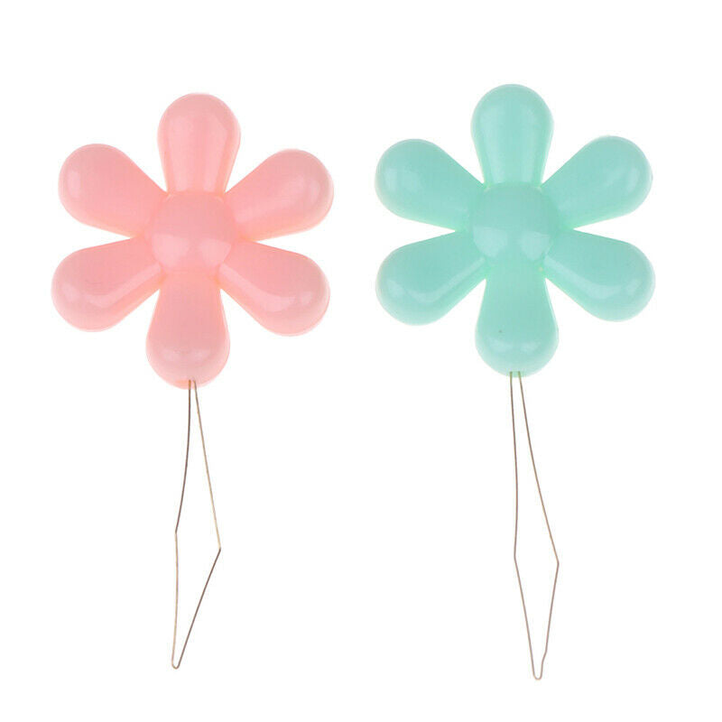 10pcs Strong Easy Grip Needle Threader Stitch Tool Candy Flower Shape Craft_DD