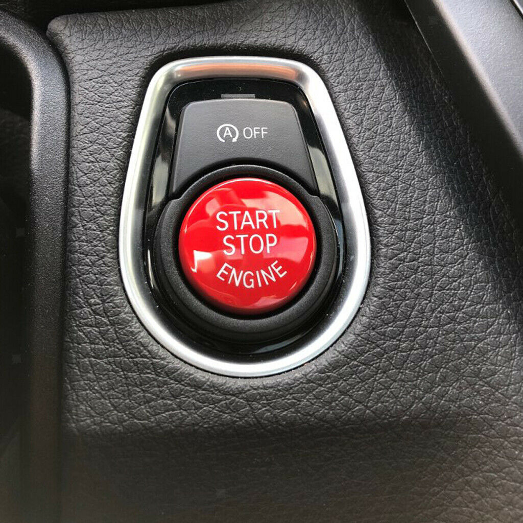 Car Engine Start Stop Button Cover For BMW F/G Chassis Series 25mm Red+Blue