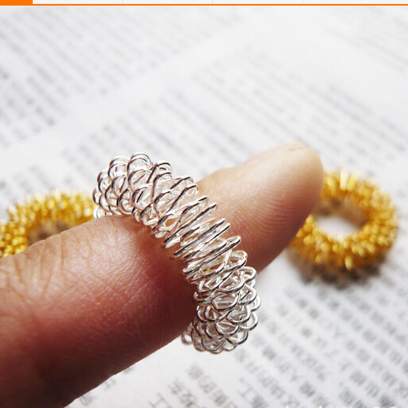 2pcs Acupressure Sujok Pain Finger Massager Circulation Ring ykJ Kt
