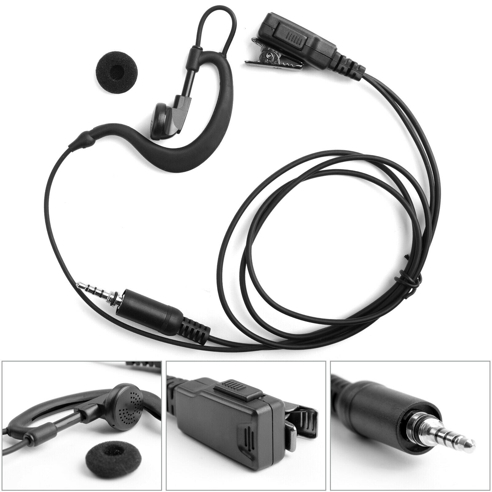 3.5mm G-Shape Earpiece PTT Mic Headset For Yaesu VX6R VX7R VX170 VX177 VX6E  CA