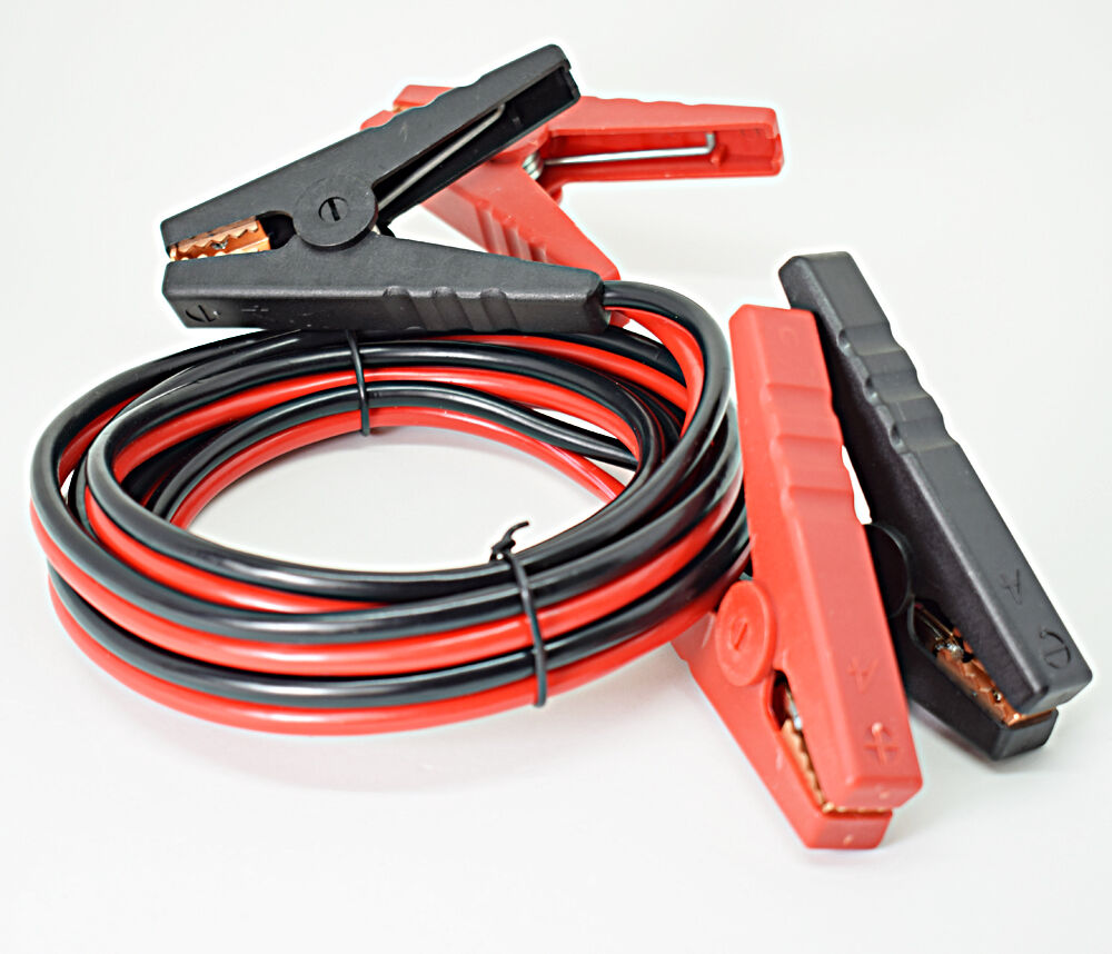 1pair Car Battery Booster Line Jumping Cables Power Fire Wire w/Heavy Duty Clip
