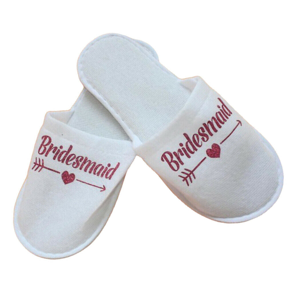 2 Pairs Lightweight Wedding Bridesmaid Sauna Closed Toe Home Guest Slippers