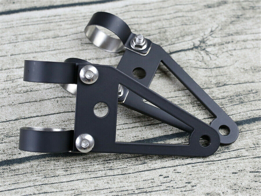 41mm Fork Motorcycle Light Bracket Steel Black headlight Turn Lights Holder
