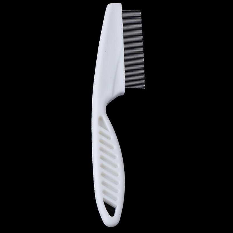 1Pc White Rake Comb Stainless Steel for Dog straight Brush Grooming Pet S.l8