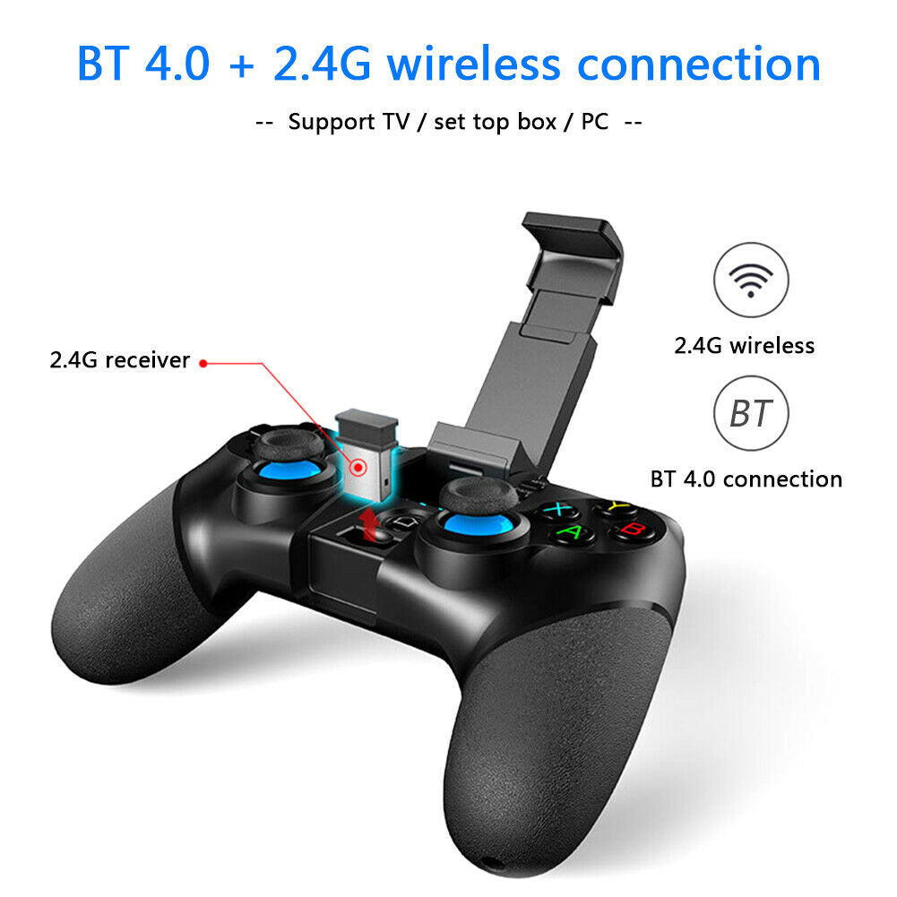 2.4GHz Bluetooth-compatible Controller Smart TV PC Phone Wireless Gamepad J @