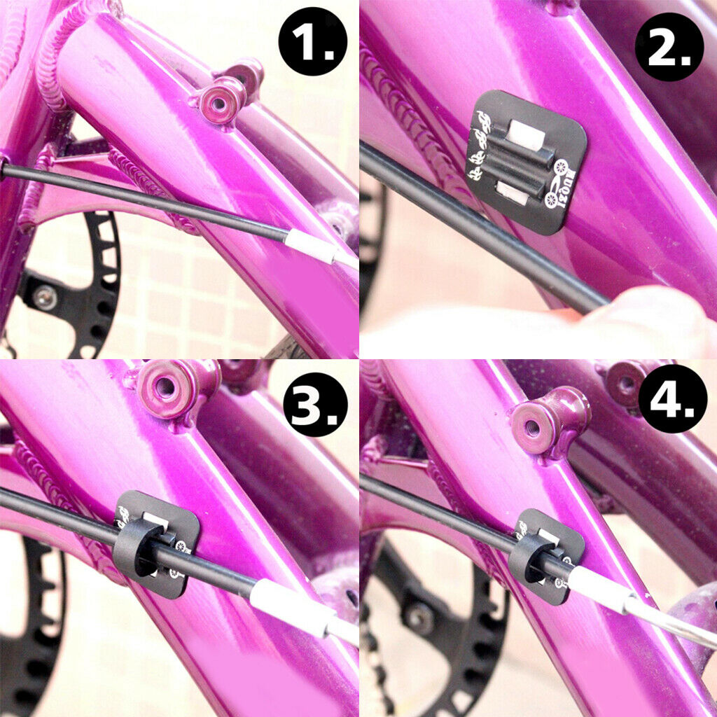 5 Pieces Aluminium C Clip Cable Housing Hose Guide For Bike MTB Road Black