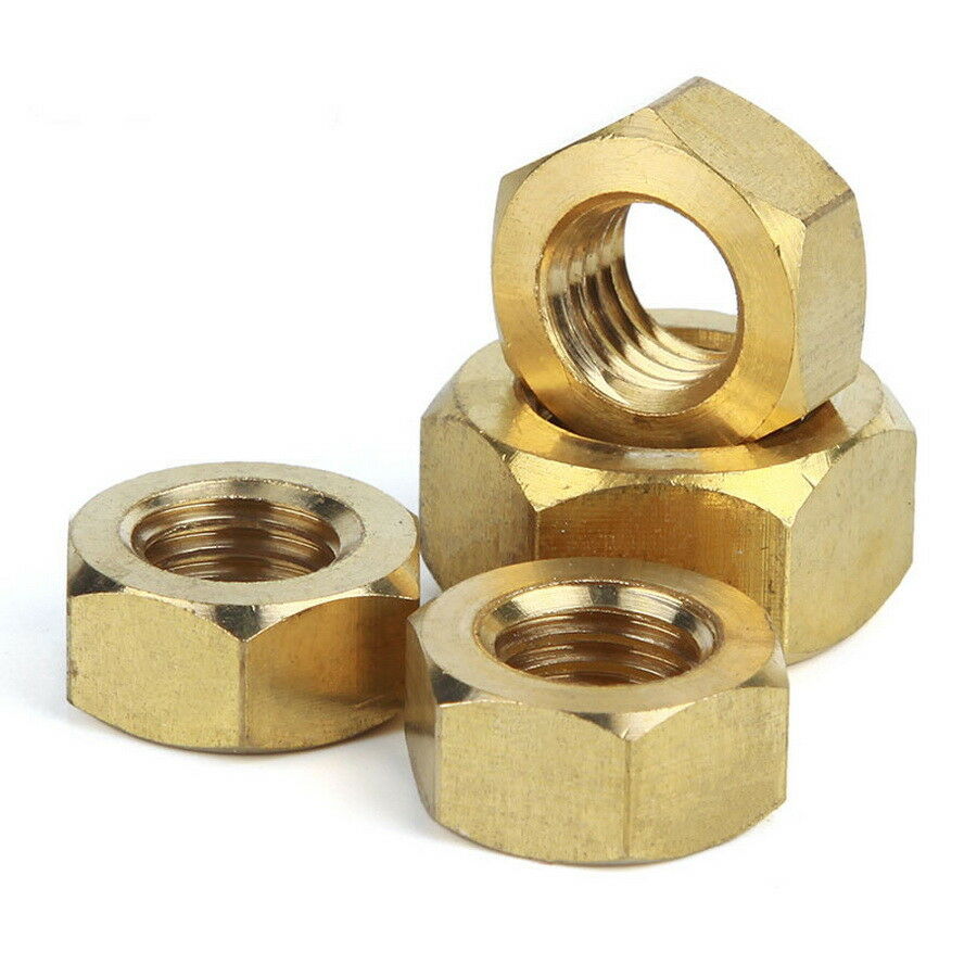 40pc M2,2.5,3,4 Hexagon/Hex Full Nuts Kit Fit Metric Screw/Bolt -Copper Plating