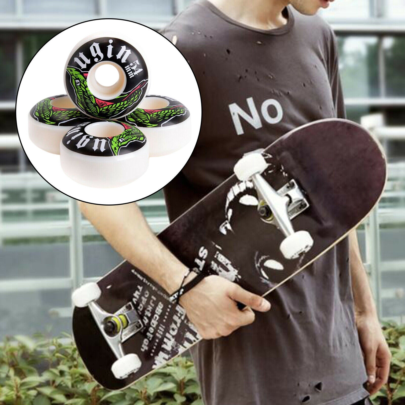 4x Skateboard Wheels Set 54x32mm Longboard Roller Cruiser Repair Wheel Parts