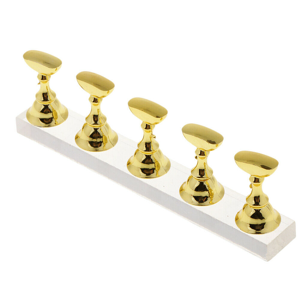 2 set Acrylic Magnetic Nail Tips Practice Display Stands Holders Chessboard