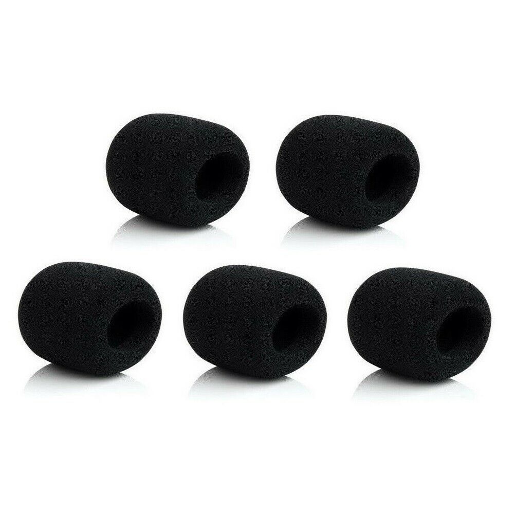 5 PCS Black Foam Sponge Microphone Windscreens for Shure Wireless Mics SLX PG288