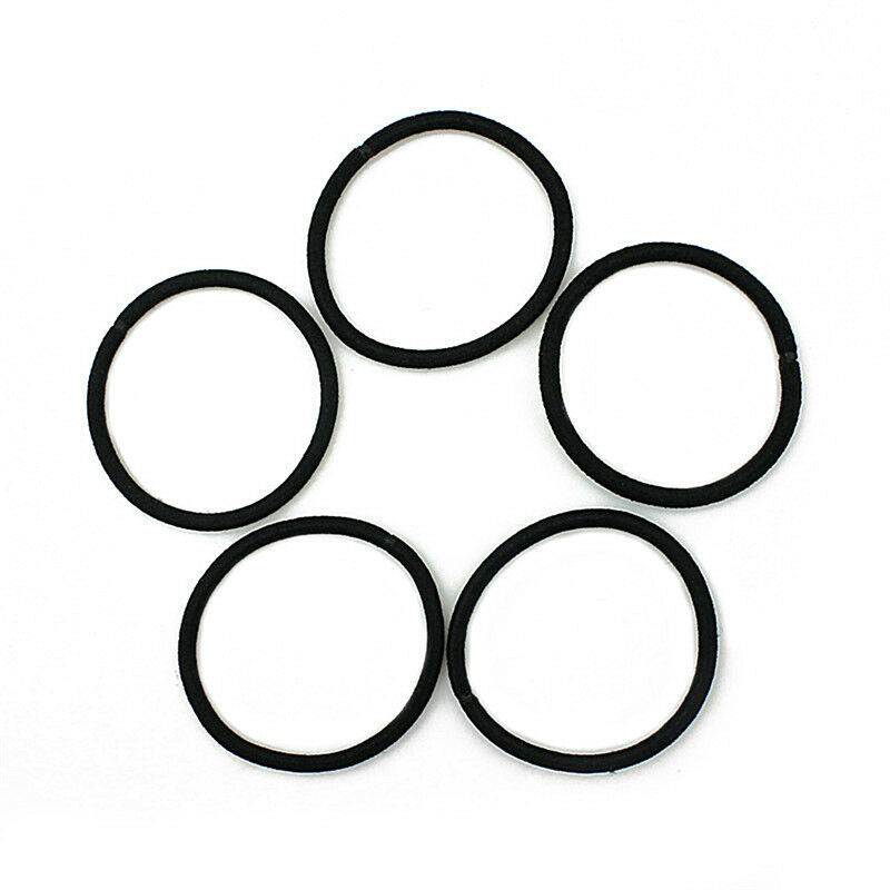 40X Black Elastic Rope Ring Hairband Women Girl Hair Band Tie Ponytail Ho.l8