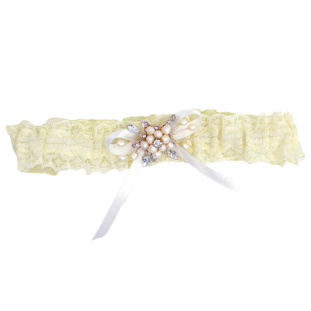 Womens Bow Lace Garter Elastic Suspender Belt Wedding Leg Garter Gifts