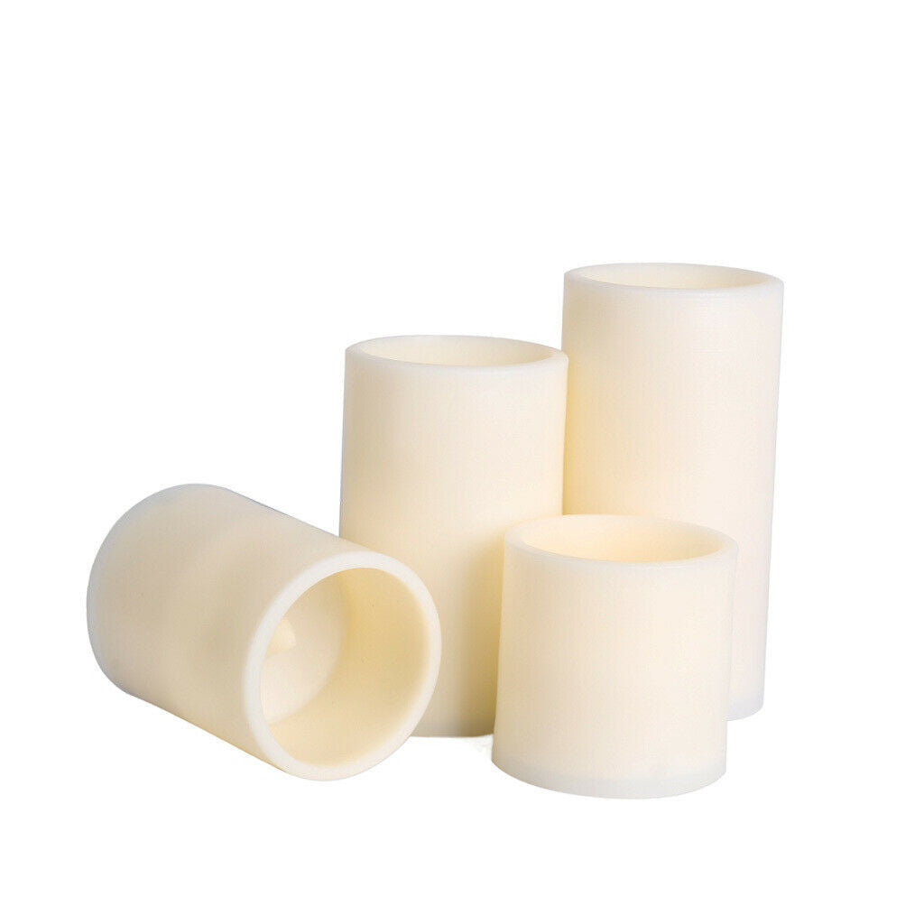 4x Flameless LED Tealight Votive Candle Pillar Candle for Wedding Decoration