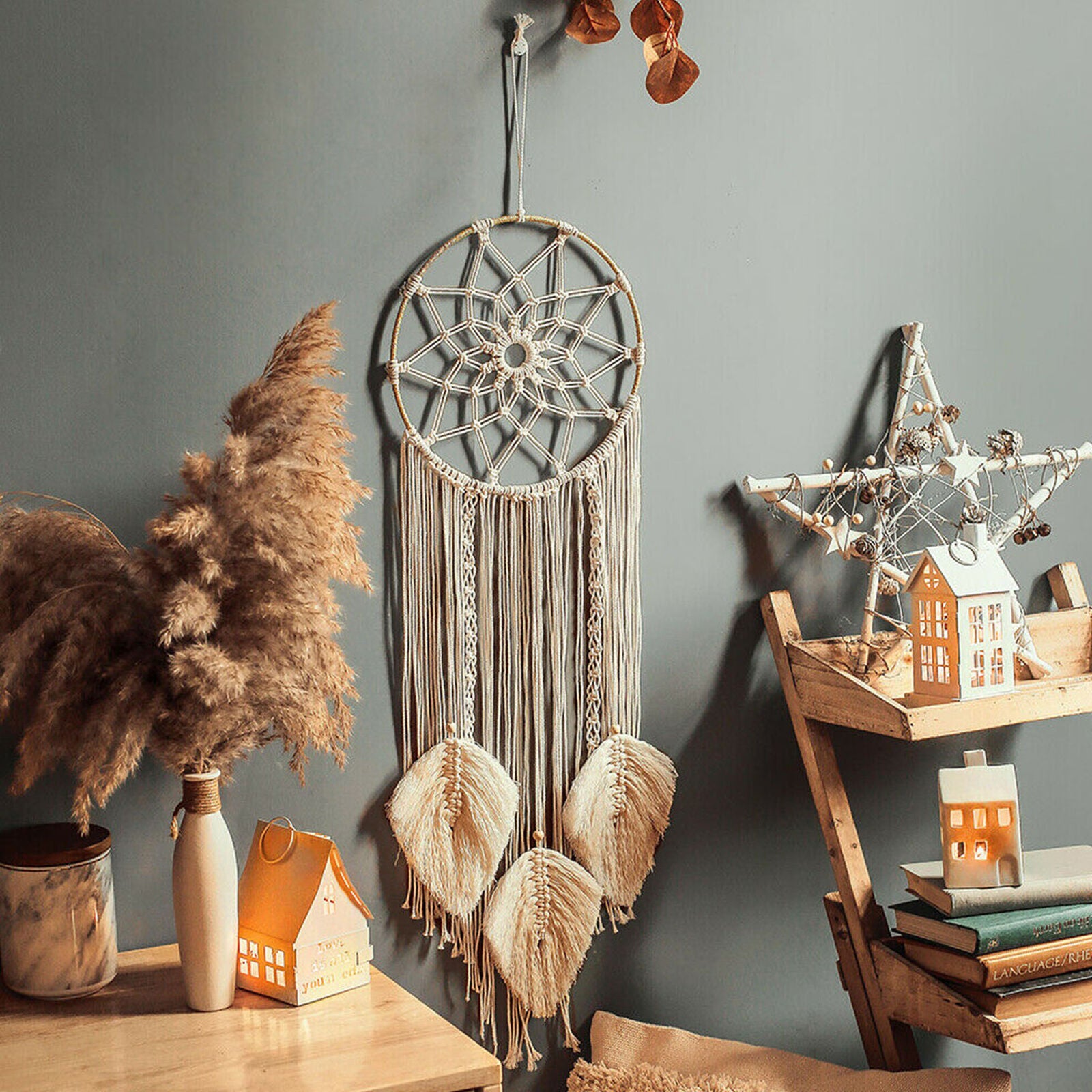 Dreamcatcher Bohemian Macrame Woven Handmade Wall Hanging Tapestry Home Decor
