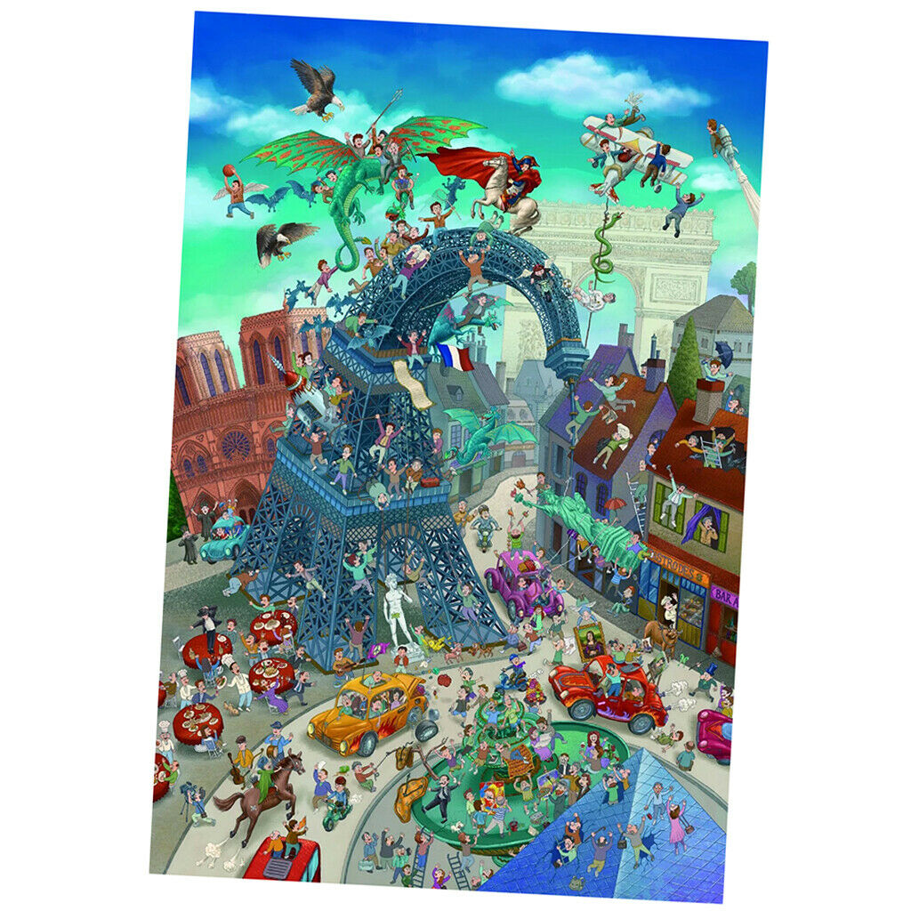 1000PCS Paper Jigsaw Puzzle (Eiffel Tower) for Kids IQ Game Set 50x75cm